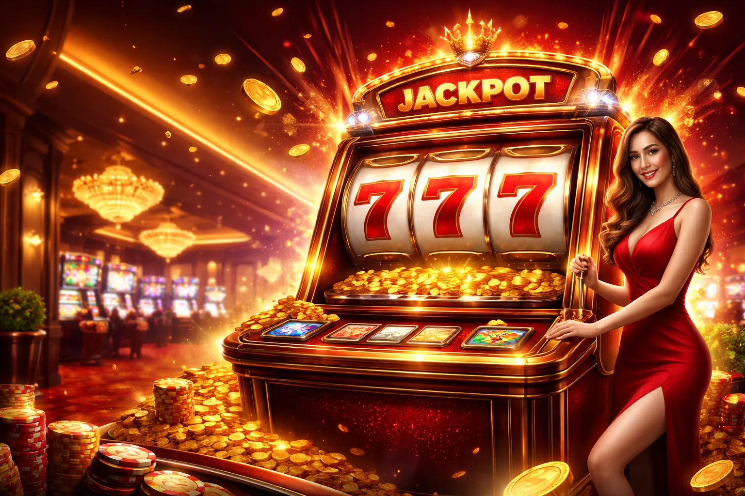 Hình ảnh chính trò chơi slot Banca90 với các biểu tượng may mắn và phần thưởng lớn